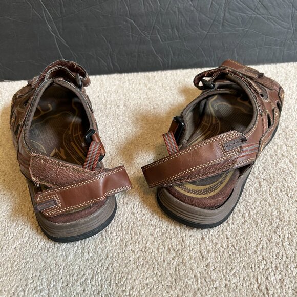 Nunn Bush All Terrain Comfort Sport Sandals Men's Size10 Brown Leather Hook Loop - Picture 4 of 11